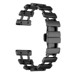 Amazfit GTR 3 / GTR 3 Pro Uyumlu Metal Kordon New Collection Paslanmaz Çelik Kayış Zarif Özgün Siyah