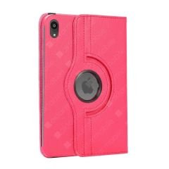 Apple iPad Mini 6. Nesil 2021 Kılıf 360° Dönebilen Akıllı Kapak Standlı Kılıf Smart Uyku Modlu Pembe