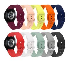 Samsung Galaxy Watch FE 40 mm Silikon Kordon Tam Uyumlu Pim Tasarımı Premium Spor Kayış Pudra