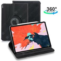 Apple iPad Mini 6. Nesil 2021 Kılıf 360° Dönebilen Akıllı Kapak Standlı Kılıf Smart Uyku Modlu Siyah