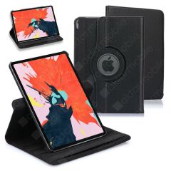 Apple iPad Mini 6. Nesil 2021 Kılıf 360° Dönebilen Akıllı Kapak Standlı Kılıf Smart Uyku Modlu Siyah