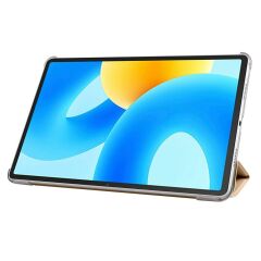 Huawei Matepad 11.5 2023 Kılıf Standlı Flip Smart Akıllı Kapak Uyku Modlu Tablet Kılıfı Kapaklı Kılıf Gold