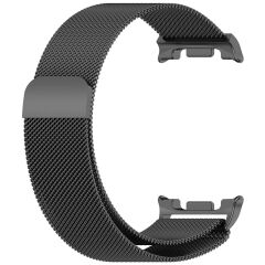 Galaxy Watch 8 Classic 46 mm uyumlu Mıknatıslı Hasır Metal Örgü Kordon Milanese Kayış Orijinal Pim Füme