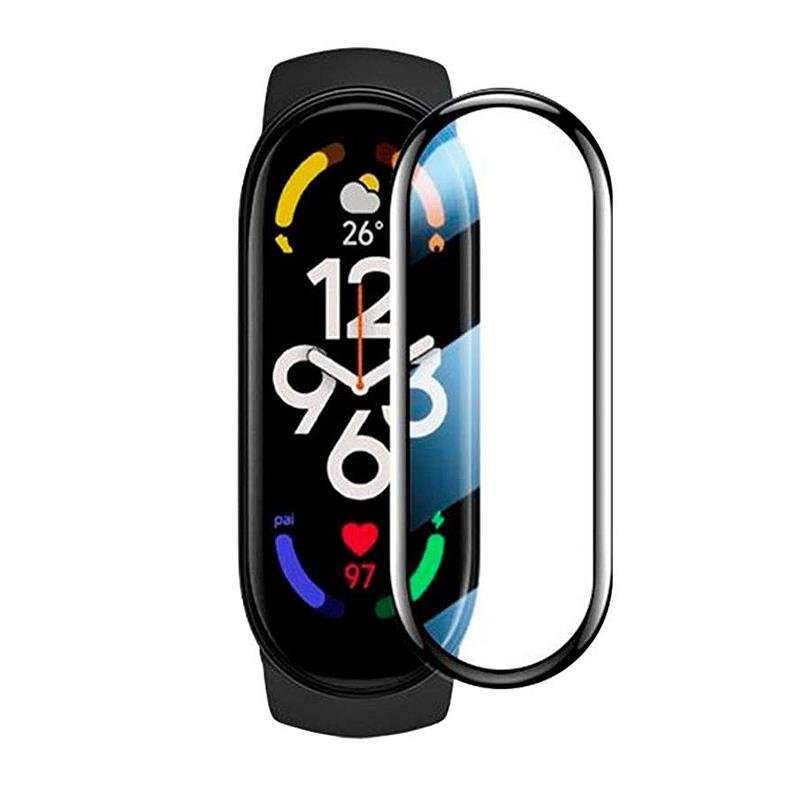 Mi Band 7 uyumlu Ekran Koruyucu 3D Tam Kapatan Kavisli PPMA Nano Cam Tam Uyumlu