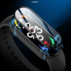 Mi Band 7 uyumlu Ekran Koruyucu 3D Tam Kapatan Kavisli PPMA Nano Cam Tam Uyumlu