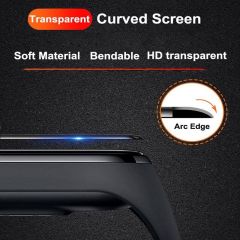 Mi Band 7 uyumlu Ekran Koruyucu 3D Tam Kapatan Kavisli PPMA Nano Cam Tam Uyumlu