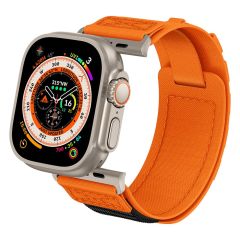Apple Watch Ultra / Ultra 2 49 mm uyumlu Bileklik Kordon İnovatif Tasarım Geniş Kayış Hasır Kumaş