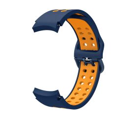 Samsung Galaxy Watch FE 40 mm Delikli Silikon Kordon Tam Uyumlu Pim Tasarımı Renkli Spor Kayış Kırmızı - Siyah