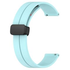 Huawei Watch GT 3 42 mm Silikon Kordon Magnetik D Tokalı Spor Kayış Mıknatıslı Toka