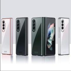 Samsung Galaxy Z Fold 3 Kılıf Premium Kapak Tam Uyumlu 2 Parça Metalik Renk Ultra İnce Electroplate