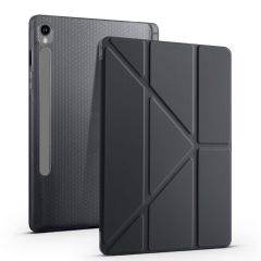 Galaxy Tab S9 FE 10.9'' SM-X510 Uyumlu Kılıf Kalem Bölmeli Standlı Uyku Modlu Kapaklı Tablet Kılıfı Siyah