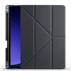 Galaxy Tab S9 FE 10.9'' SM-X510 Uyumlu Kılıf Kalem Bölmeli Standlı Uyku Modlu Kapaklı Tablet Kılıfı Siyah