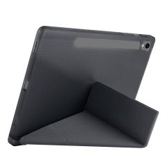 Galaxy Tab S9 FE 10.9'' SM-X510 Uyumlu Kılıf Kalem Bölmeli Standlı Uyku Modlu Kapaklı Tablet Kılıfı Siyah
