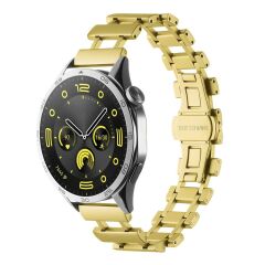 Huawei Watch GT 3 / GT3 Pro 46 mm Uyumlu Metal Kordon New Collection Paslanmaz Çelik Kayış Gold