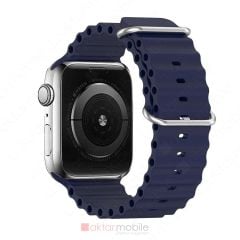 Apple Watch 6 5 4 SE 44 mm uyumlu Silikon Kordon Ocean Kordon Silindirik Kayış