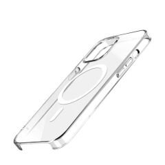iPhone 15 Pro uyumlu Şeffaf Kılıf MagSafe Wireless Şarj Özellikli Sert PC Kapak