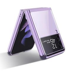 Samsung Galaxy Z Flip 3 Kılıf Premium Kapak Tam Uyumlu 2 Parça Metalik Renk Ultra İnce Electroplate