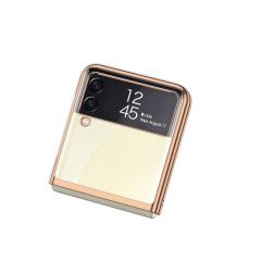 Samsung Galaxy Z Flip 3 Kılıf Premium Kapak Tam Uyumlu 2 Parça Metalik Renk Ultra İnce Electroplate