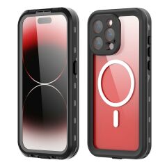 iPhone 15 Pro Max Uyumlu Su Geçirmez Kılıf MagSafe IP68 Waterproof Anti Shock Anti Dust Kapak