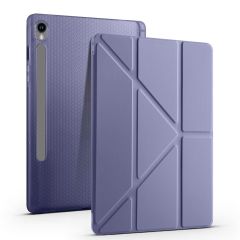 Galaxy Tab S9 FE 10.9'' SM-X510 Uyumlu Kılıf Kalem Bölmeli Standlı Uyku Modlu Kapaklı Tablet Kılıfı Levander Gray