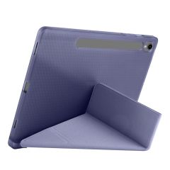 Galaxy Tab S9 FE 10.9'' SM-X510 Uyumlu Kılıf Kalem Bölmeli Standlı Uyku Modlu Kapaklı Tablet Kılıfı Levander Gray