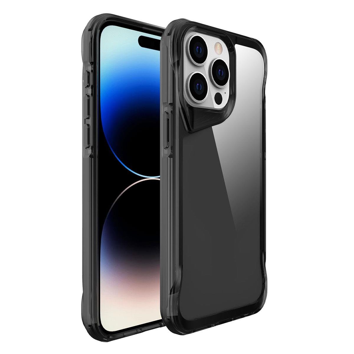 iPhone 15 Pro uyumlu Kılıf Silikon Kapak Agresif Tasarım Yükseltilmiş Kenarlar Üstün Koruma Siyah
