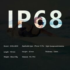 iPhone 15 Uyumlu Su Geçirmez Kılıf MagSafe IP68 Waterproof Anti Shock Anti Dust Kapak