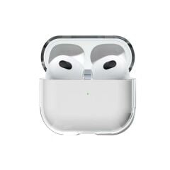 Airpods 3. Nesil Uyumlu Kılıf Şeffaf Kapak Sert PC Şık Tasarım 2 Parça Kulaklık Kılıfı