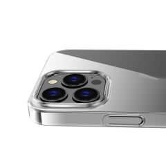 iPhone 15 Pro uyumlu Şeffaf Kılıf Kamera Çıkıntılı Sert PC Kapak