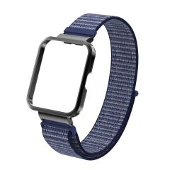 Redmi Watch 2 Lite uyumlu Spor Loop Kordon & Kasa Koruma 2 in 1 Hasır Örgü Cırtlı Kayış Velcro