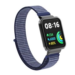 Redmi Watch 2 Lite uyumlu Spor Loop Kordon & Kasa Koruma 2 in 1 Hasır Örgü Cırtlı Kayış Velcro