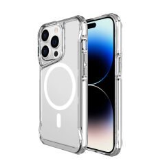 iPhone 15 Pro uyumlu Kılıf Magsafe Özellikli Silikon Kapak Yükseltilmiş Kenarlar Üstün Koruma