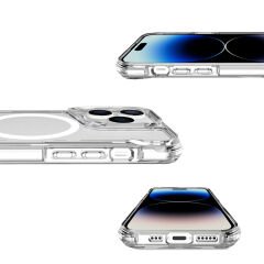iPhone 15 Pro uyumlu Kılıf Magsafe Özellikli Silikon Kapak Yükseltilmiş Kenarlar Üstün Koruma