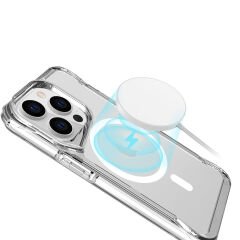 iPhone 15 Pro uyumlu Kılıf Magsafe Özellikli Silikon Kapak Yükseltilmiş Kenarlar Üstün Koruma