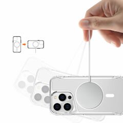 iPhone 15 Pro uyumlu Kılıf Magsafe Özellikli Silikon Kapak Yükseltilmiş Kenarlar Üstün Koruma
