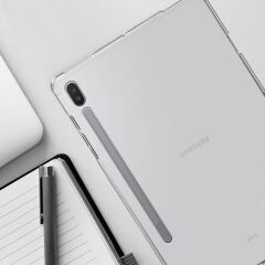 Samsung Galaxy Tab S7 FE LTE T737 Uyumlu Kılıf Silikon Kalem Bölmeli Tablet Kılıfı