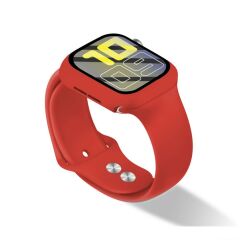 Apple Watch 38 mm Ekran Koruyucu Kasa Koruma Full Body Gard Tüm Gövde Koruyucu Tam Koruma Kırmızı