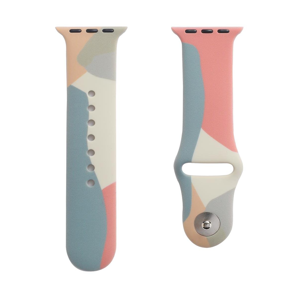 Apple Watch 7 6 SE 5 4 3 2 1 - 45 / 44 / 42 mm uyumlu Silikon Kordon Soft Yüzey Spor Morandi Kayış Grape Fruit