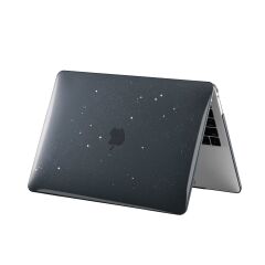 MacBook Pro 16 M3 2024 Kılıf Koruyucu Kapak 16.2'' A2991 Uyumlu Simli Tasarım Hava Kanallı