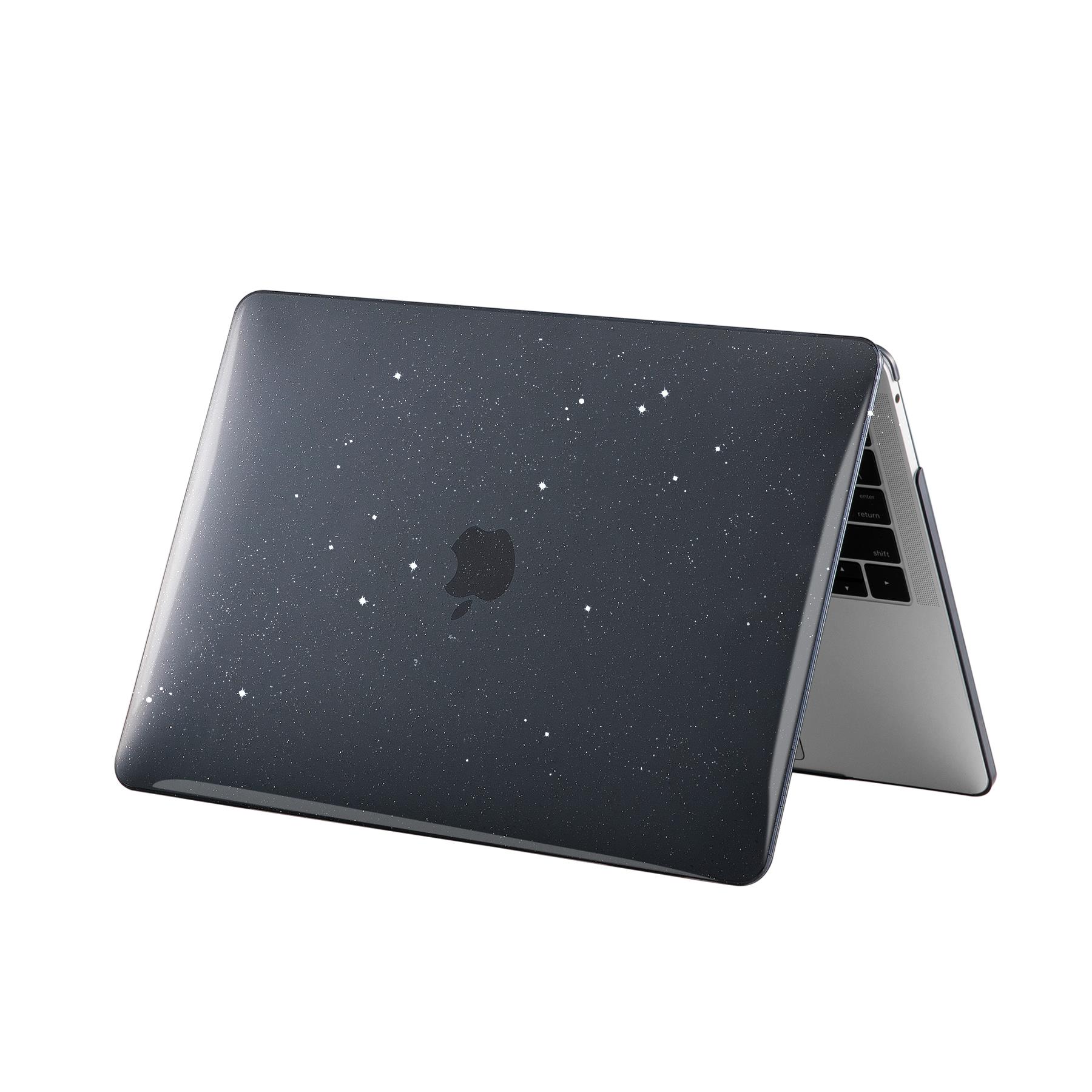 MacBook Pro 16 M3 2024 Kılıf Koruyucu Kapak 16.2'' A2991 Uyumlu Simli Tasarım Hava Kanallı Lacivert