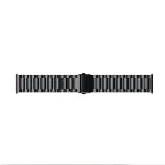 Samsung Galaxy Watch Active Uyumlu Metal Kordon Premium Paslanmaz Çelik Kayış Baklalı Model Siyah