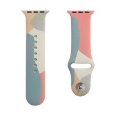 Apple Watch 7 6 SE 5 4 3 2 1 - 41 / 40 / 38 mm uyumlu Silikon Kordon Soft Yüzey Spor Morandi Kayış Grape Fruit
