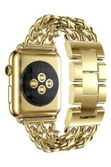 Apple Watch 10 42 mm uyumlu Zincirli Metal Kordon Zincir Tasarım Kayış