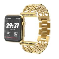 Apple Watch 10 42 mm uyumlu Zincirli Metal Kordon Zincir Tasarım Kayış