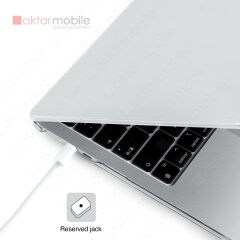 MacBook Air M3 13.6'' 2024 A3113 uyumlu Kılıf Koruyucu Kapak Parlak Şeffaf Tasarım Hava Kanallı