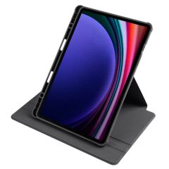 Galaxy Tab S9 11'' SM-X710 uyumlu Kılıf Kalem Bölmeli Dönebilen Yatay Dikey Standlı Akıllı Kapaklı