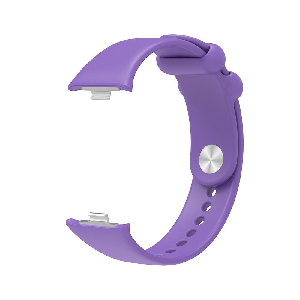 Xiaomi Mi Band 8 Pro Silikon Kordon Tam Uyumlu Pim Tasarımı Spor Kayış Özel Üretim Premium Soft Jel Lila