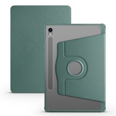 Galaxy Tab S9 11'' SM-X710 uyumlu Kılıf Kalem Bölmeli Dönebilen Yatay Dikey Standlı Akıllı Kapaklı Koyu Yeşil