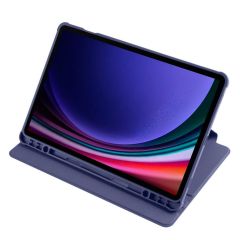 Galaxy Tab S9 11'' SM-X710 uyumlu Kılıf Kalem Bölmeli Dönebilen Yatay Dikey Standlı Akıllı Kapaklı Lacivert