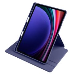 Galaxy Tab S9 11'' SM-X710 uyumlu Kılıf Kalem Bölmeli Dönebilen Yatay Dikey Standlı Akıllı Kapaklı Lacivert